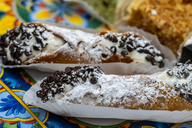 A few cannolis on sale at this Italian bakery and deli